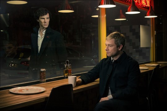 Sherlock Holmes (Benedict Cumberbatch), John Watson (Martin Freeman) 