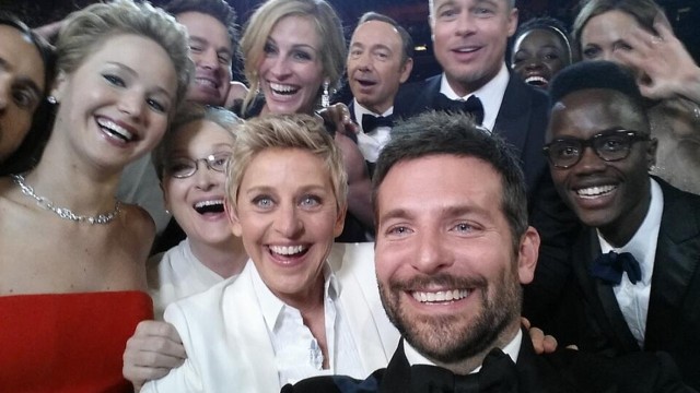 Mejor Selfie del año, con Meryl y Kevin.